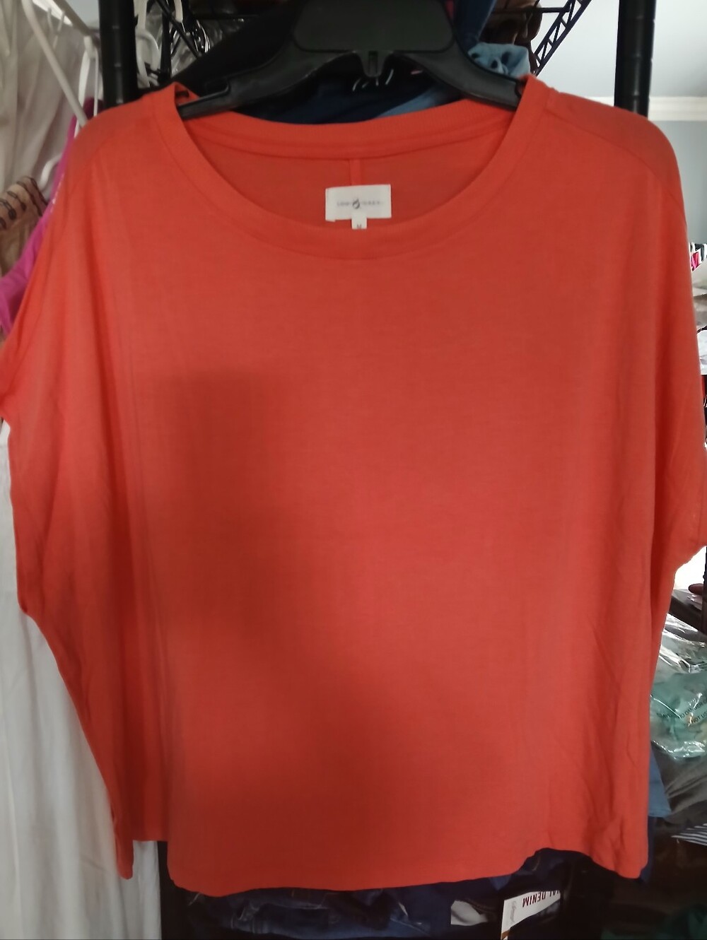 Lightweight Women's Salmon  - Casual Round Neck Top Oversized